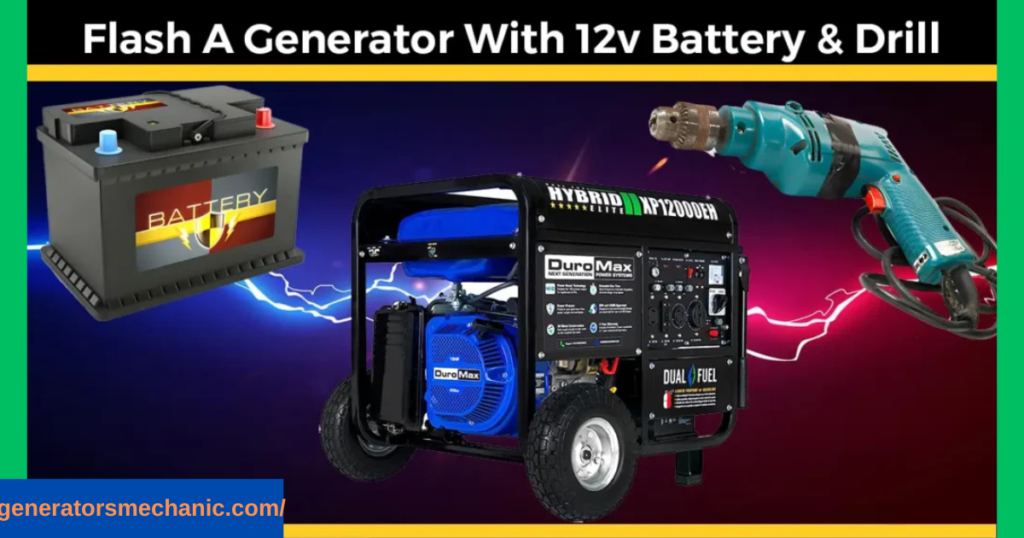How to flash a generator with a battery and drill using DIY techniques