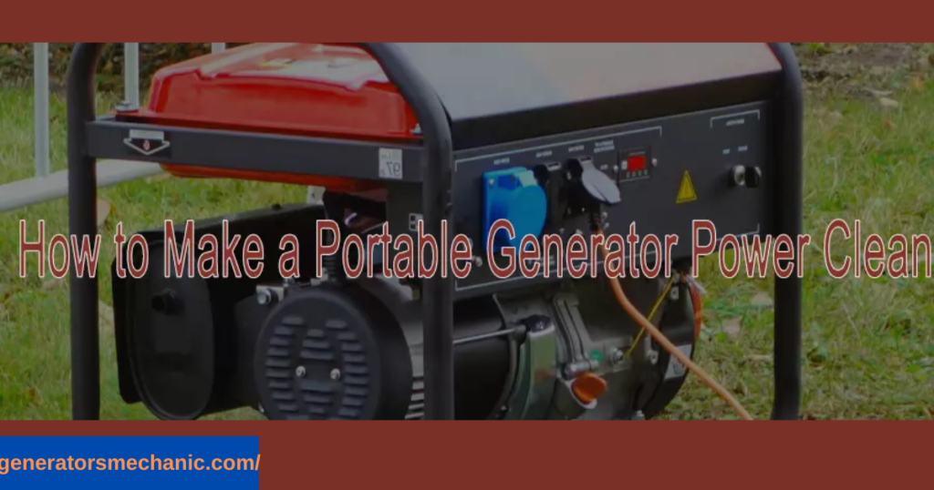 How to clean generator power