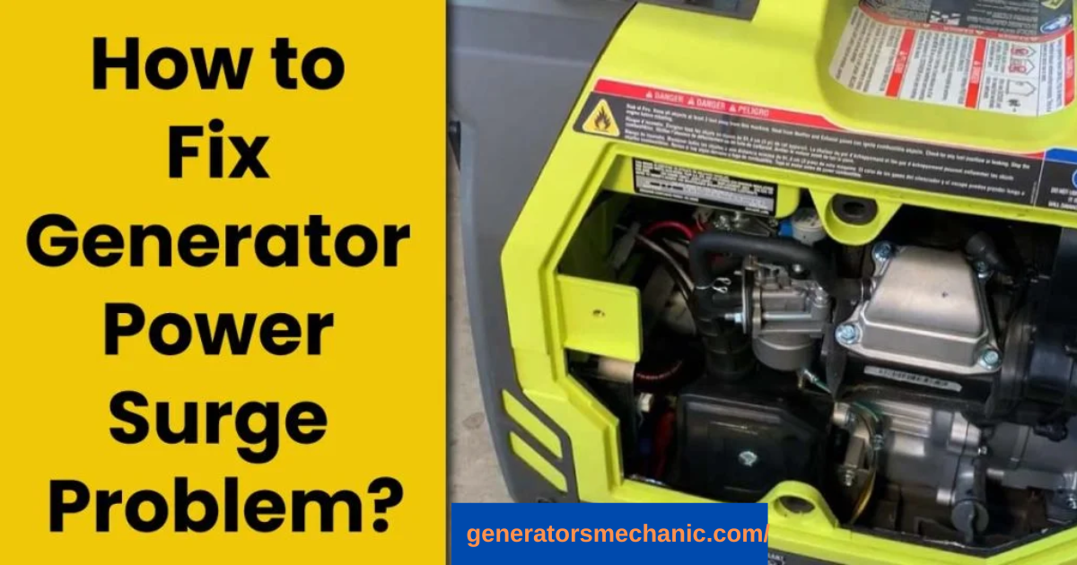 How to fix generator power surge problem