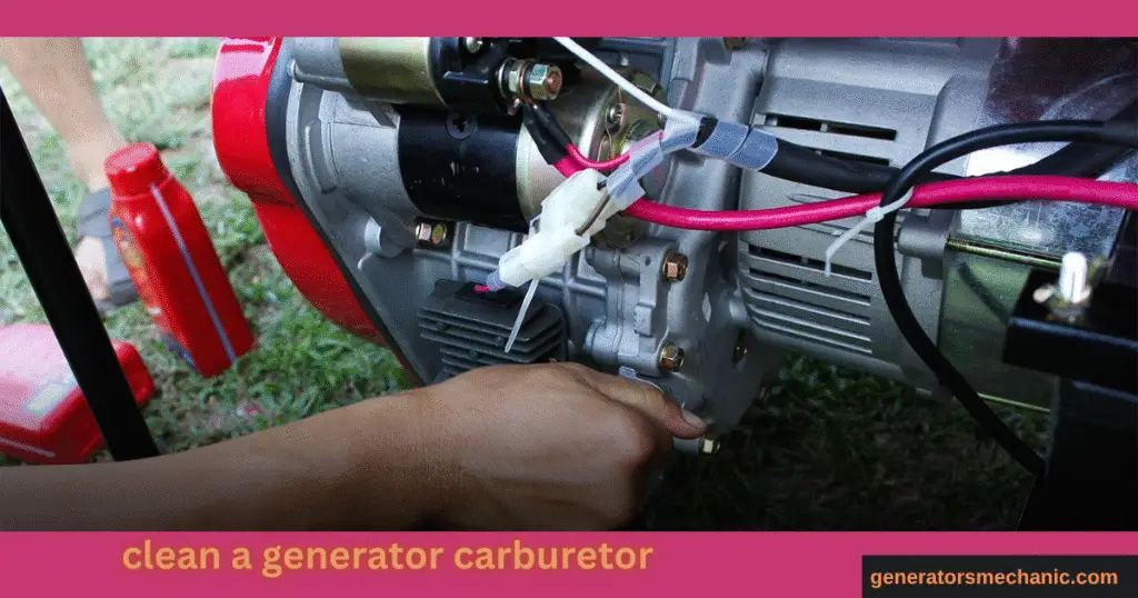 how to clean a generator carburetor